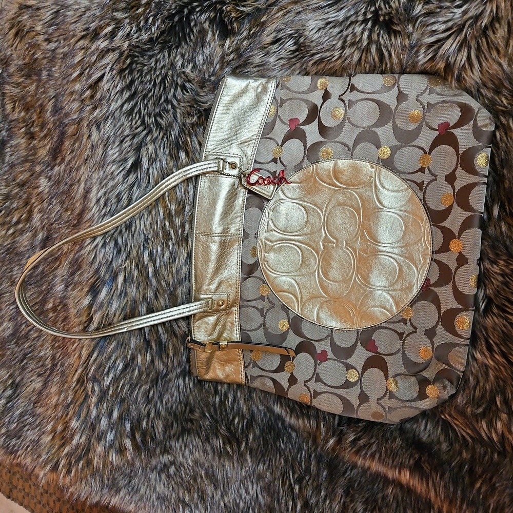 Coach zippered shoulder bag